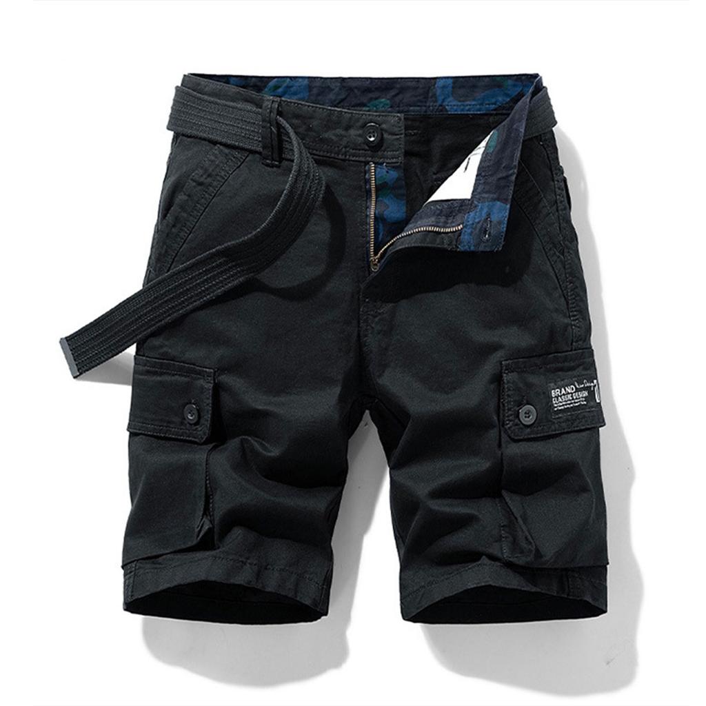 Мужские шорты карго повседневные свободного кроя хлопковые милитари шорты с множеством карманов