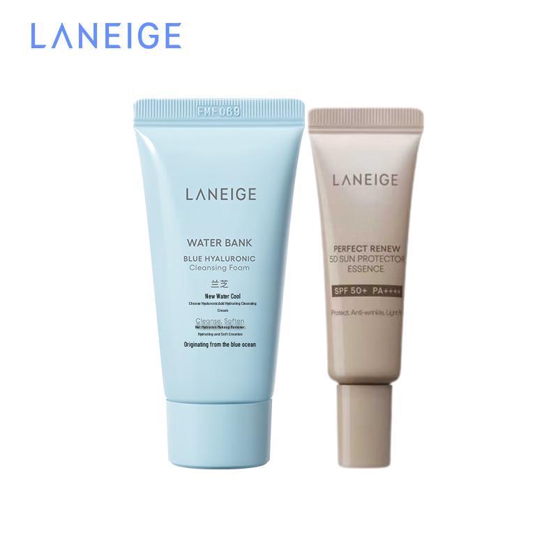LANEIGE Пробный набор: Гидроактивный очищающий гель и солнцезащитное молочко Neo