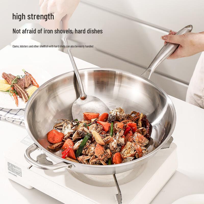 Handon 316 Stainless Steel 34cm Wok with Lid