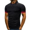 Летняя мужская новая деловая повседневная рубашка-поло из полиэстера с коротким рукавом, мужская облегающая спортивная футболка из джерси для гольфа.