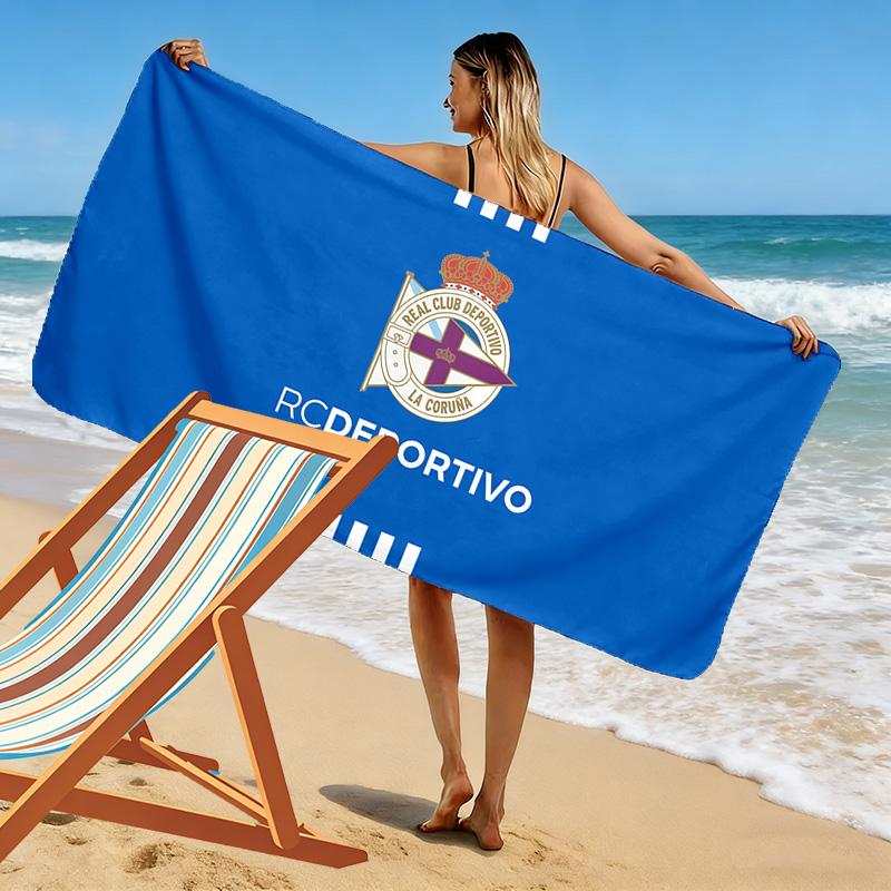 Deportivo de La Coruña Print Beach Towel, Large Soft Quick Dry Towel for Beach Camping Swimming