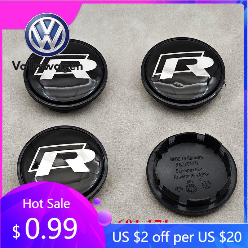 Для VW Volkswagen Jetta MK5 Golf 4 шт. 65 мм VW R Колпачки на центр колеса для Volkswagen VW R GTI Golf 6 Passat CC Magotan Touran Ti