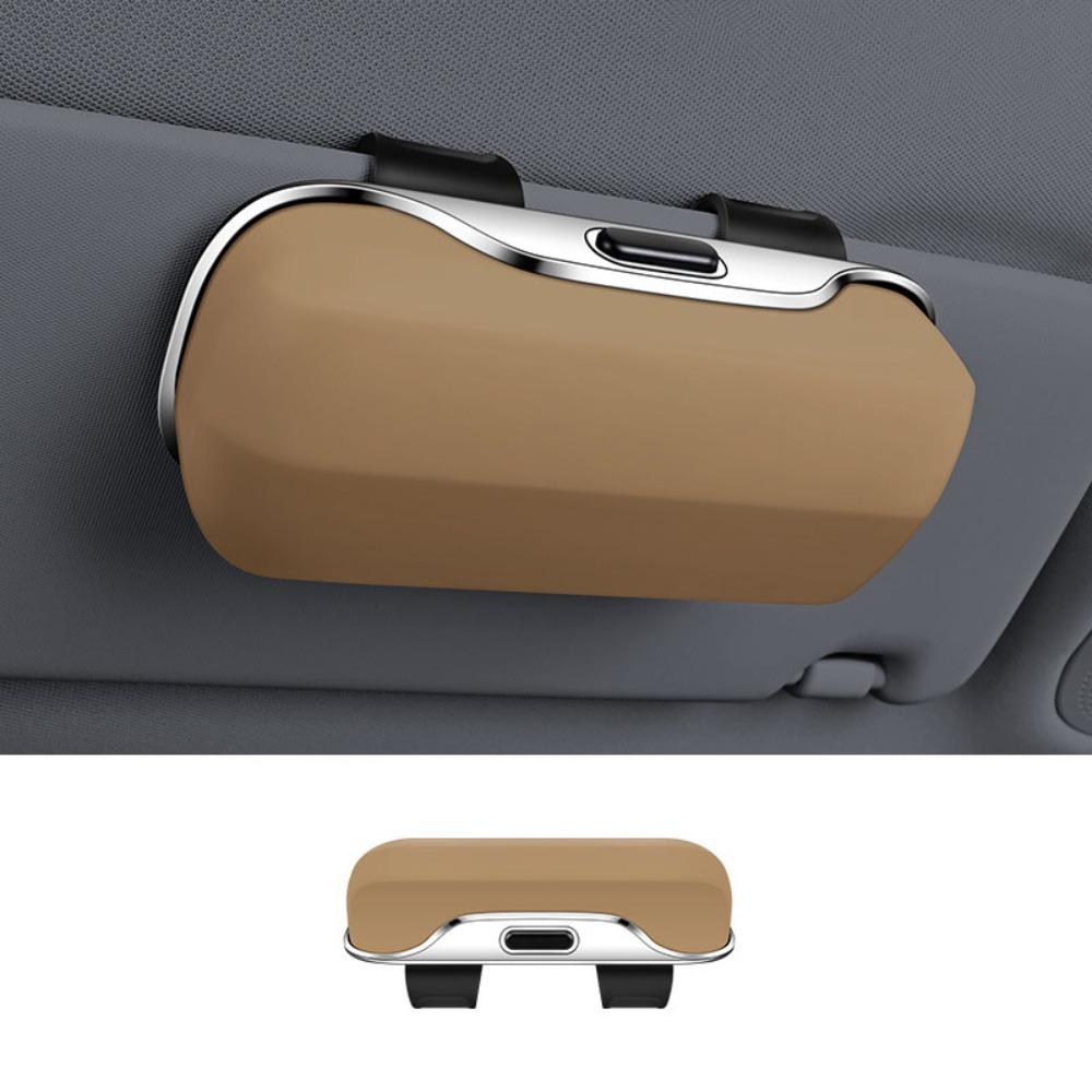 Stable Car Glasses Box Press Switch Eyeglass Case Universal Car Sunglasses Holder Sun Visor