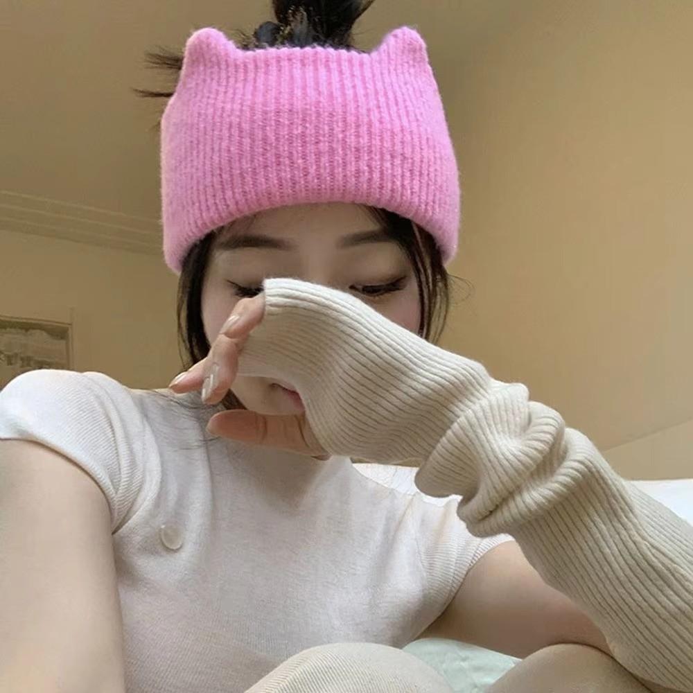 Face Wash Knitted Headband Wide-brimmed Head Wrap Cute Elastic Hair Bands Female