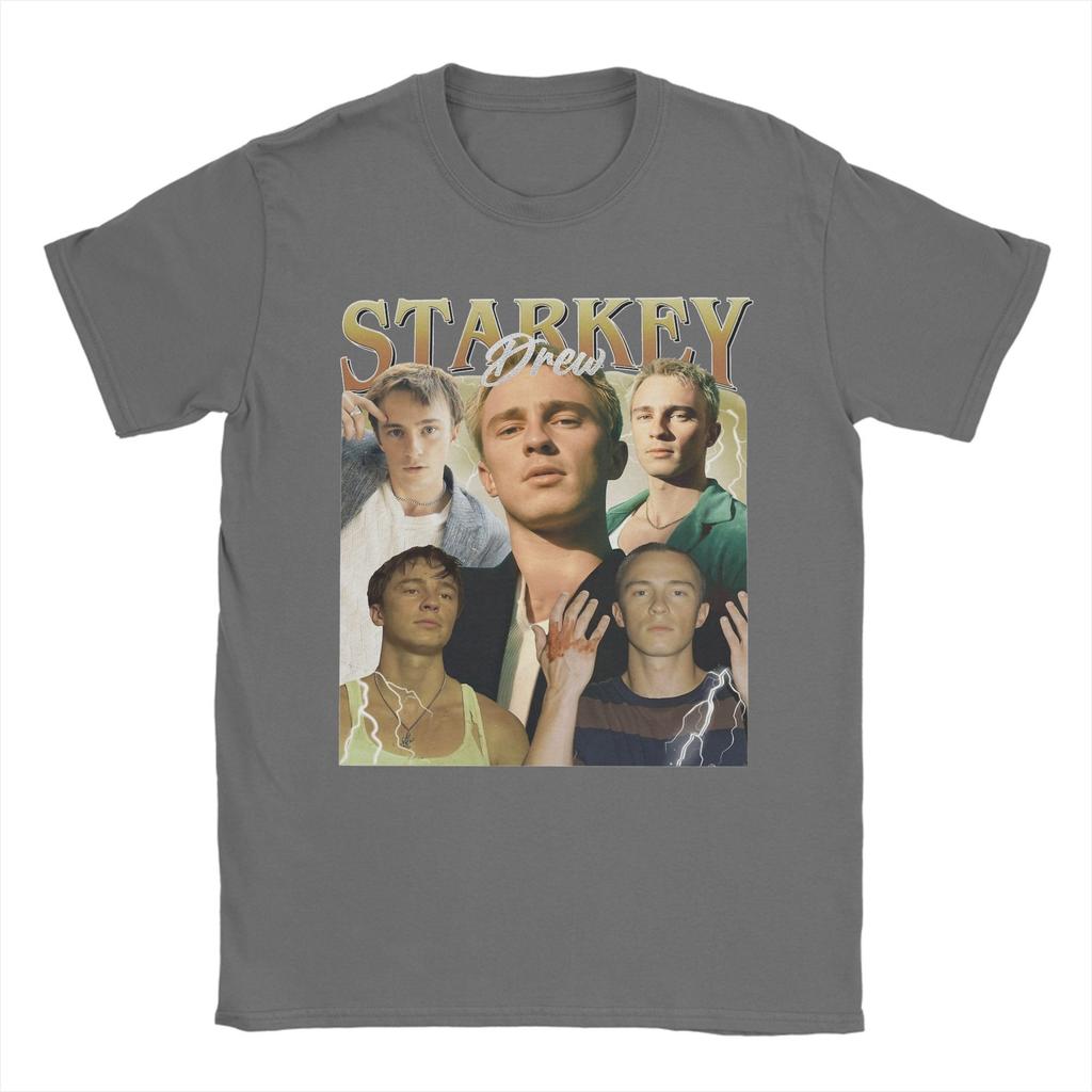 Винтажная футболка Drew Starkey Мужская Хлопковая Смешная Футболка С Круглым Вырезом Футболка С Коротким Рукавом Одежда С Принтом