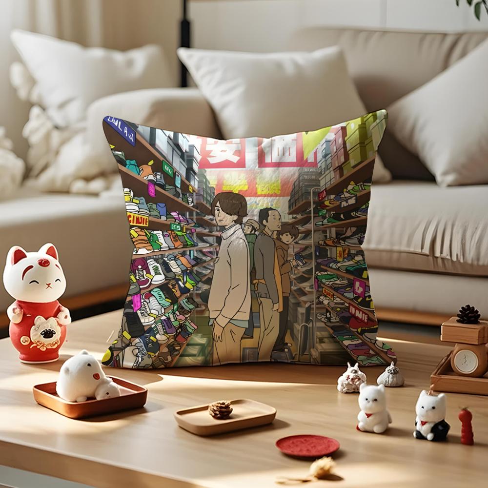 Movie Colorful Cushion Cover Antidustmite Pillowcase Invisible Zipper Silky Short Plush Sofa Cushion Cover