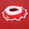 Adorable Chinese-style New Year Knitted Pet Collar Red Warm Cat Tie Adjustable Length Cat Scarf Party