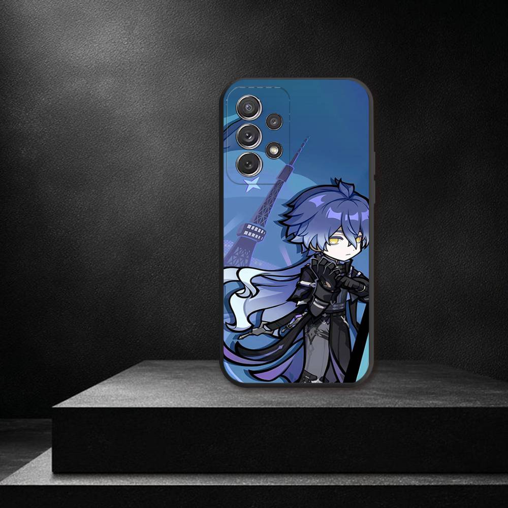 Чехол для телефона Genshin Impact F-Flins для Samsung S 25,24,23,22,30,21,10,9,Ultra,Plus,Lite,FE,4,5G Черный Мягкий Чехол