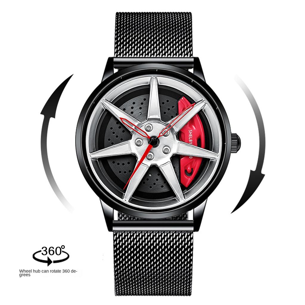 SVJ оригинальные часы-ступица с колесом, мужские GT500, вращающийся трехмерный полый циферблат, модификация автомобиля, таблица культурной концепции