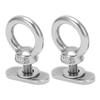 KKA81 2PCS Kayak Track Mount Tie Slide Rail Stainless Steel Track Mount Tie for Canoeing
