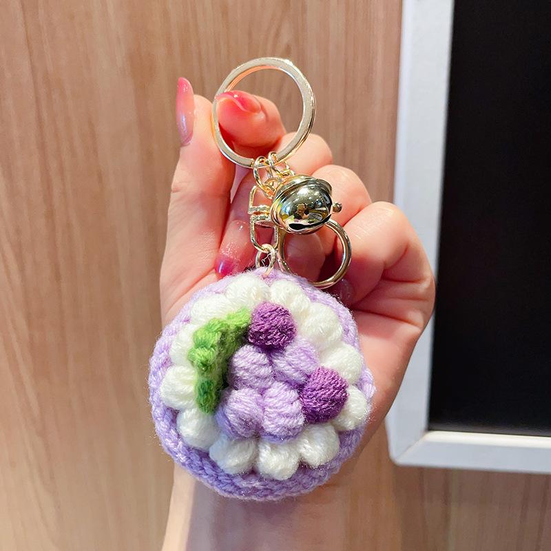 1pc Trendy Plush Crocheted Cake Oranges for Women with Cute Charm, Decorative Accessory for Keys, Bags & Backpacks Gift Bag Charm