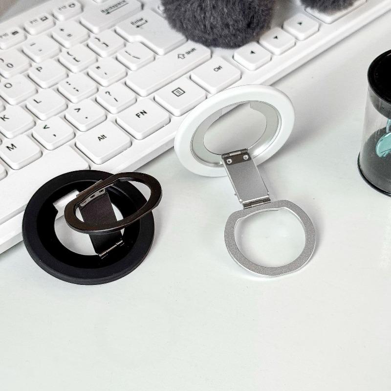 Mobile Phone Magnetic Bracket 360 ° Rotating Folding Portable Live Streaming Ring Buckle, Desktop Universal Magnetic Bracket