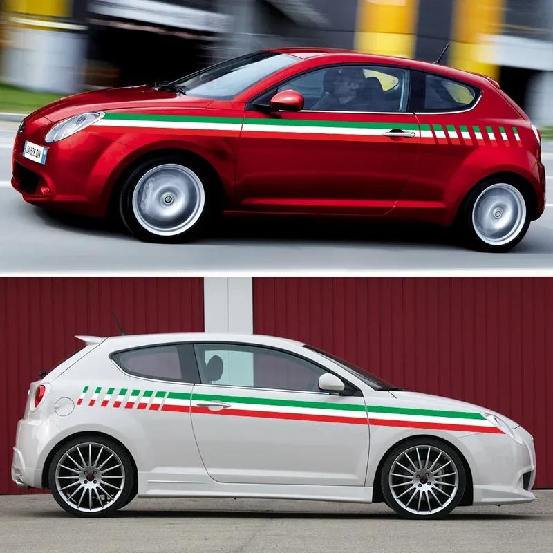 2 шт. Боковые наклейки на двери автомобиля Для Alfa Romeo Mito Sport Графика Виниловая пленка Наклейки Внешняя отделка кузова Автомобильные аксессуары для DIY decoration