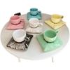 Ins Girl Heart Creative Solid Dazzle Color Milk Fat Подушка Керамическая чашка для кофе Тарелка Набор для приготовления чая Макарон Чашка для послеобеденного чая