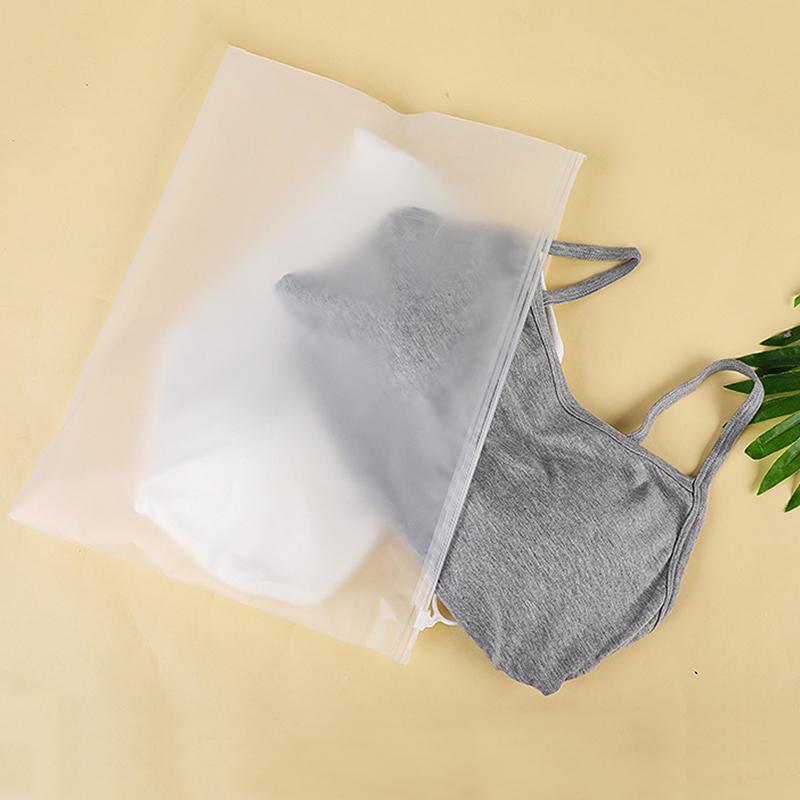 10PC/Bags Clear Zippered Storage Bags Stationery Reusable Bags Durable Storage Solution For Bathroom Socks Plastic Jewelry 3 Sizes