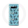 Case for Samsung Galaxy S10 Plus Butterflies Blue Background