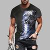 Новая летняя мужская модная футболка с принтом тигра, мужская футболка, топ
