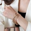 6Pcs/7Pcs Gold Silver Wide Open Bangle Set Europe American Style Exaggerated Bracelet  Girls