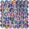 50 Star Girl Stickers Dream Girl Pattern Characters Children Cute Girls Graffiti Stickers