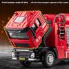 1:50 Spray Fire Truck Miniature Toy Model Alloy Diecast Car Sound Light Pull Back One Click Water Spray Vehice Kid Birthday Gift