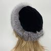 Women's Winter Real Fur Dome Hats Fluffy Natural Fox Rabbit Princess Hat