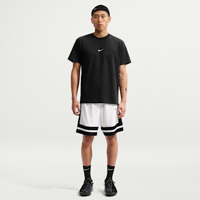 Nike Баскетбольные майки мужские черные с круглым вырезом умеренные