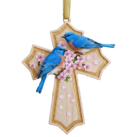 Bird Christmas Ornament Christian Symbol Hanging Decoration Bird And Faith Token Ornament for Xmas Tree Entryway Living Room Holiday Decor