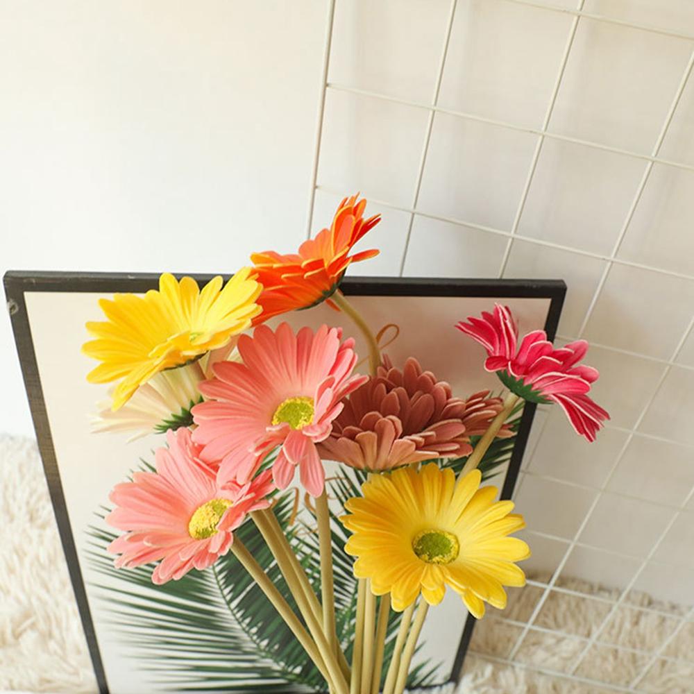 Искусственные герберы, шелковые ромашки, искусственные цветы, искусственные цветы, герберы, свадебные цветы, держащие цветы, украшение для дома в стиле INS