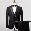 Мужской приталенный корейский смокинг для свадьбы, ведущего, фотографии