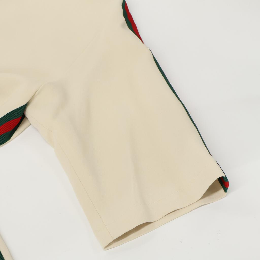 Gucci [Beauty / Domestic Regular] 528977 Side Sherry Line Half Sleeve Dress 38 IvoryUsed