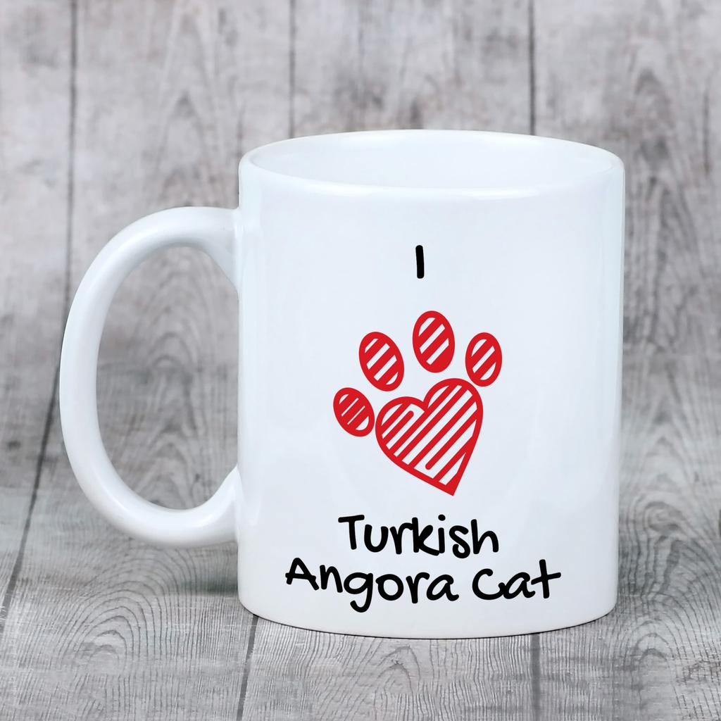 Turkish Angora - cup with a cat, cute cup with graphics, a gift with your photo from the Art-Dog brand