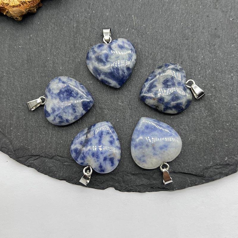 Ожерелье с подвеской из натурального хрустального камня в форме сердца, аксессуары - Ювелирные изделия с подвеской Love