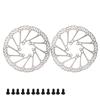 2 Pcs Bike Disc Brake Rotors Lightweight Fast Heat Dissipation Steel High Hardness Mountain Bike Disc Brakes
