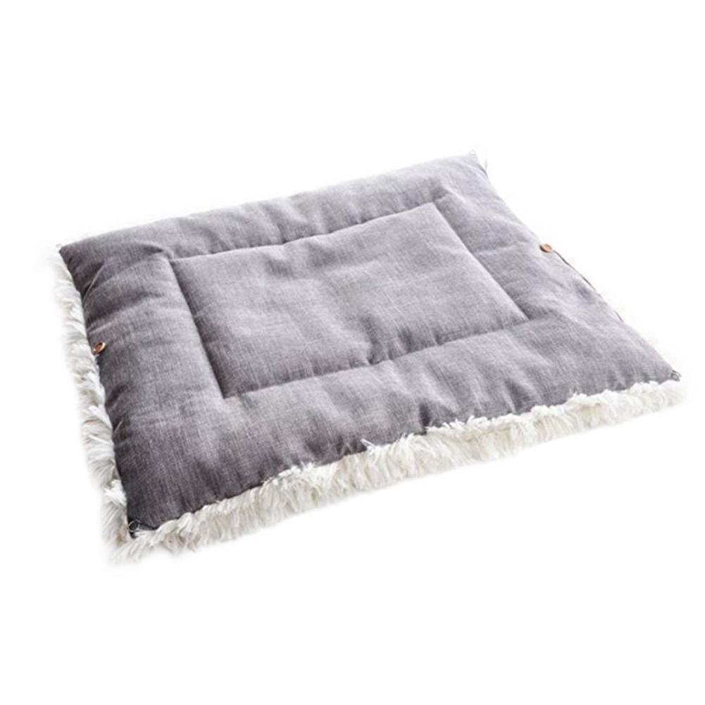 Зимняя теплая складная спальная кровать для домашних животных, собак и кошек, пушистый плюшевый коврик двойного назначения, одеяла