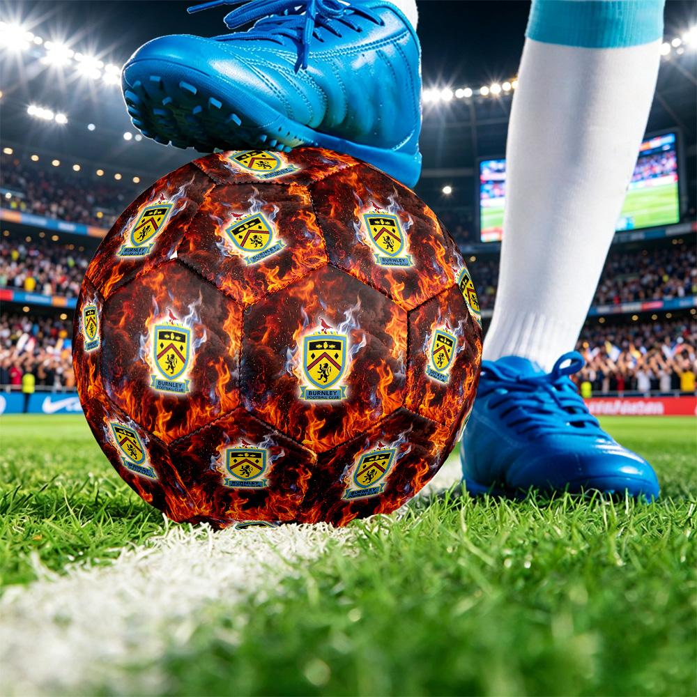 Футбольный мяч Burnley Football, размер 5, с принтом, противоскользящий, для взрослых, сувенир для футбольных фанатов
