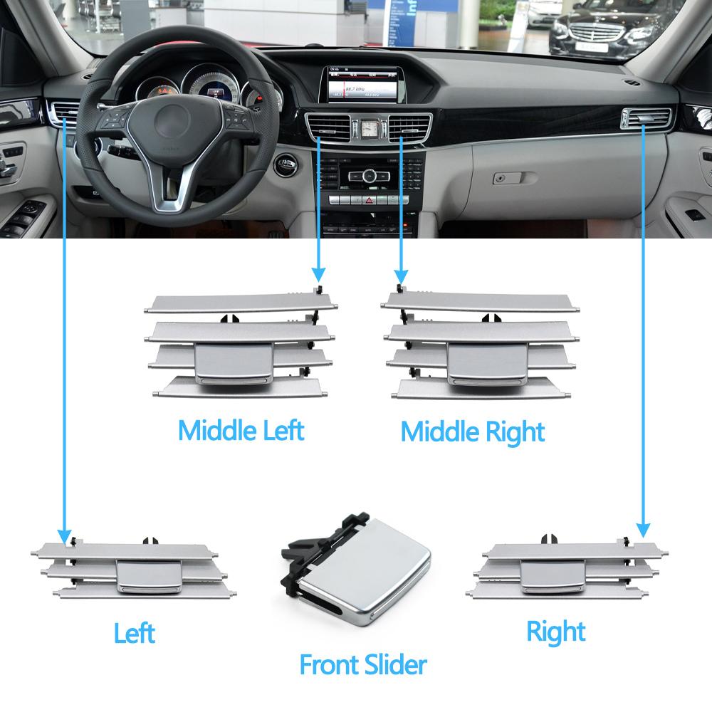 Передняя панель, центральная левая и правая вентиляционная решетка переменного тока, ремонтный комплект или зажим для Mercedes Benz Sedan W212 E260 E350 2013-2015