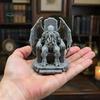 Загадочные Ретро Украшения 3D Печатный Трон Статуэтка Ктулху, Готическая Смоляная Фигурка для Полки и Стола, Декор в Виде Детализированной Скульптуры Крыла Летучей Мыши, Щупальце