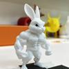 Статуэтки Мускулистых Кроликов, напечатанные на 3D-принтере, Декор для Дома, Настольные Украшения, Забавные Мускулистые Фигурки Кроликов, Коллекционные Фигурки, Скульптура