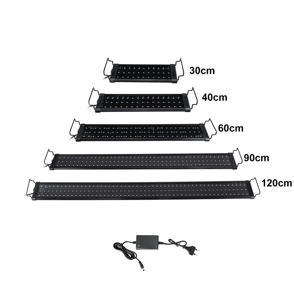 Водонепроницаемые светодиодные фонари для аквариума 30/40/60/90/120 см, синий/RGB, погружной подводный зажим, лампа, водный декор, светильник для аквариума, 12 В