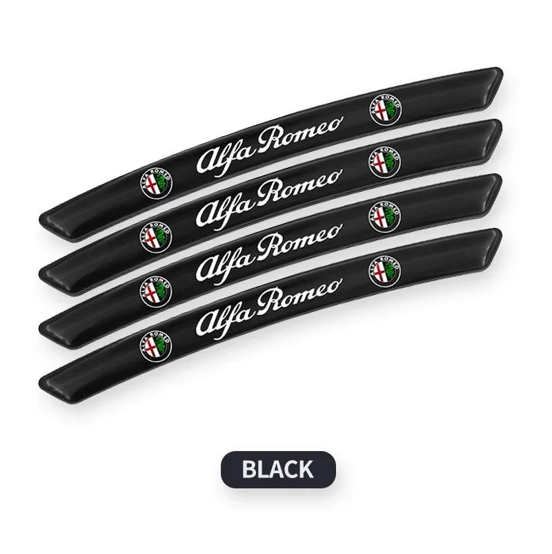 Car Stickers For Alfa Romeo Car Styling 4Pcs Aluminum Wheel Rim Sticker Decal For Alfa Romeo Giulia Stelvio Giulietta 156 159 14