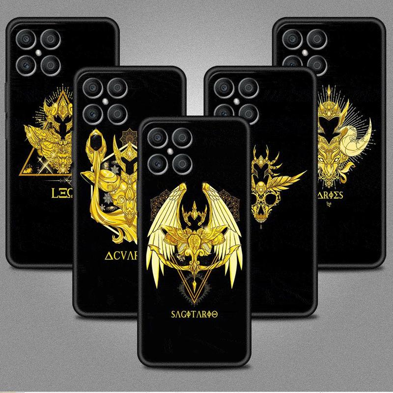 Чехол с логотипом аниме Рыцари Зодиака для Honor X8 X8a 90 X9a 8X 70 50 20 Magic5 Pro 9X P60 P50 Черный Мягкий Чехол для Телефона
