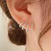 Hot Trendy Claw Shaped Piercing Earrings for Women Luxury Paved Shiny Crystal CZ Stones Fashion Ear Accessories Jewelry