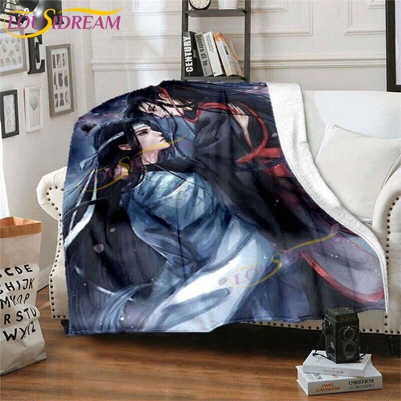 Official Grandmaster of Demonic Blanket The Untamed Blanket Flannel Blanket for Bedroom Sofa Chair Throw Blanket Travel Blankets
