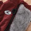 Warm Fleece-Lined Dog Jacket Small Breeds Bichon Frise Winter Coat With Leash Ring Size S To XXL