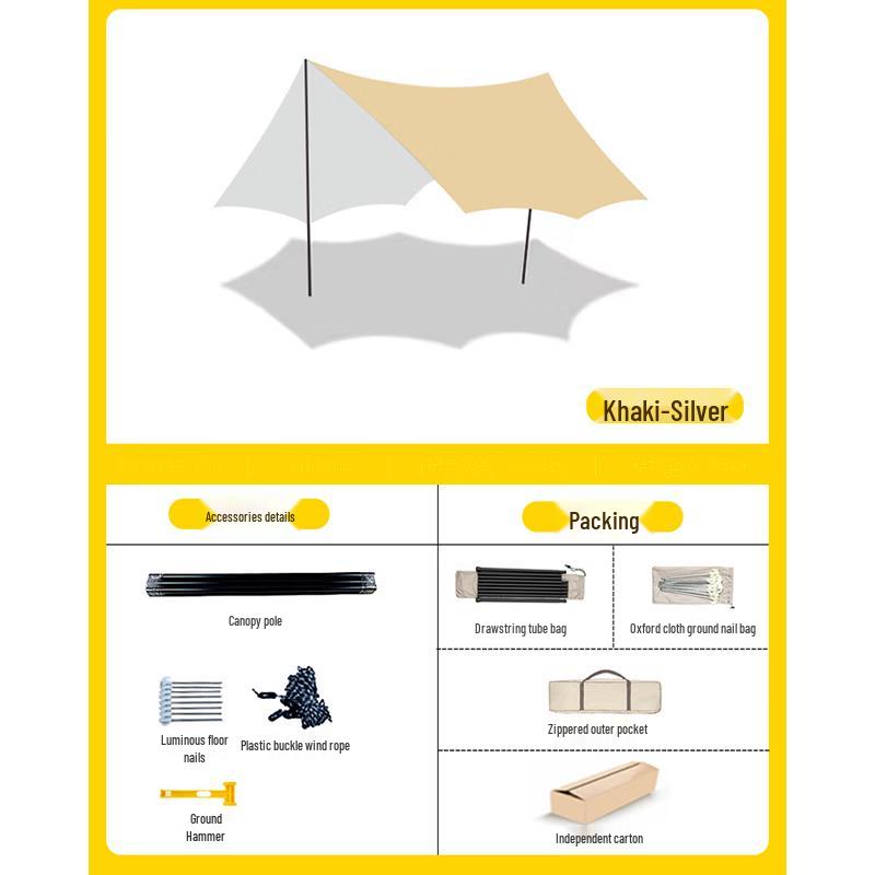 Yuzhan Butterfly Hexagon Camping Sunshade Tarp