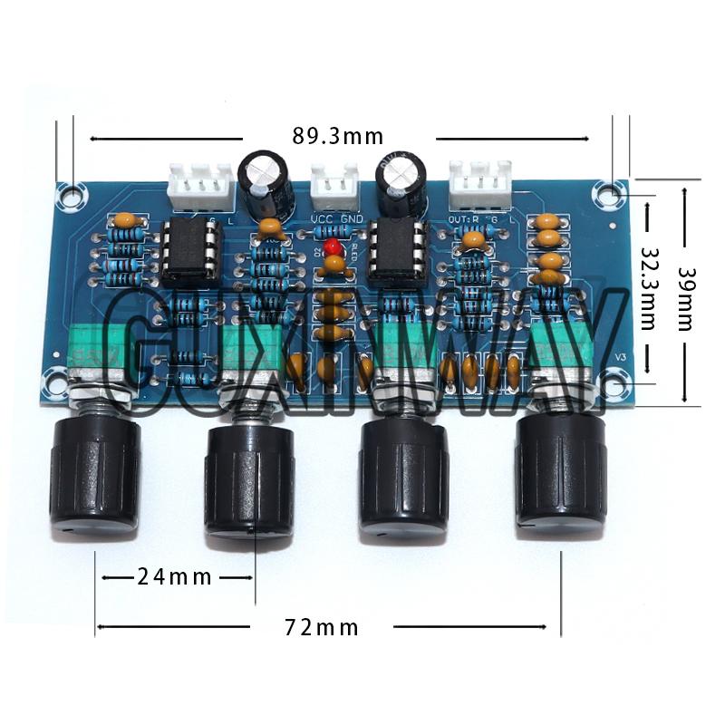 XH-A901 NE5532 Tone Board preamp Pre-amp With treble bass volume adjustment pre-amplifier Tone Controller For amplifier Board