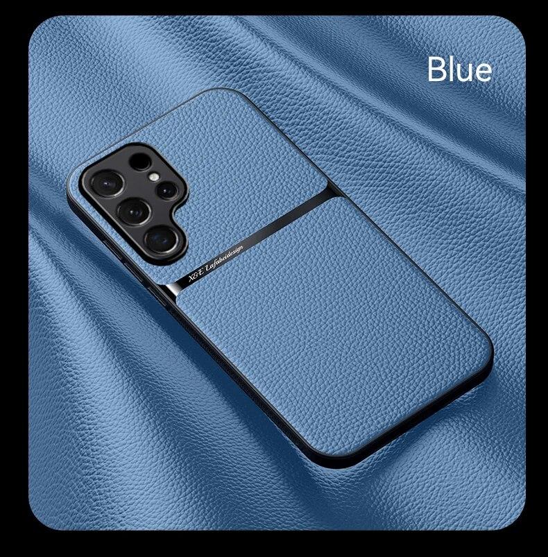 Leather Matte Case For Samsung S26 Ultra S25 Plus S22 S21 S20 S23 FE Funda For Samsung S25 Ultra S24 Magnetic Phone Cover