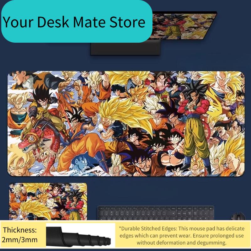 Animation Non-slip Pad Game E-sports Special Table Mat Oversized Dragon Ball Computer Keyboard Pad Son Goku Leather Mouse Pad