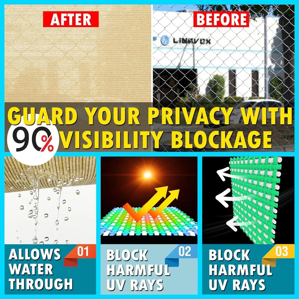 100% полиэстер садовая пергола водонепроницаемая солнцезащитная сетка балконная защитная сетка для защиты от ветра ограждение сетка