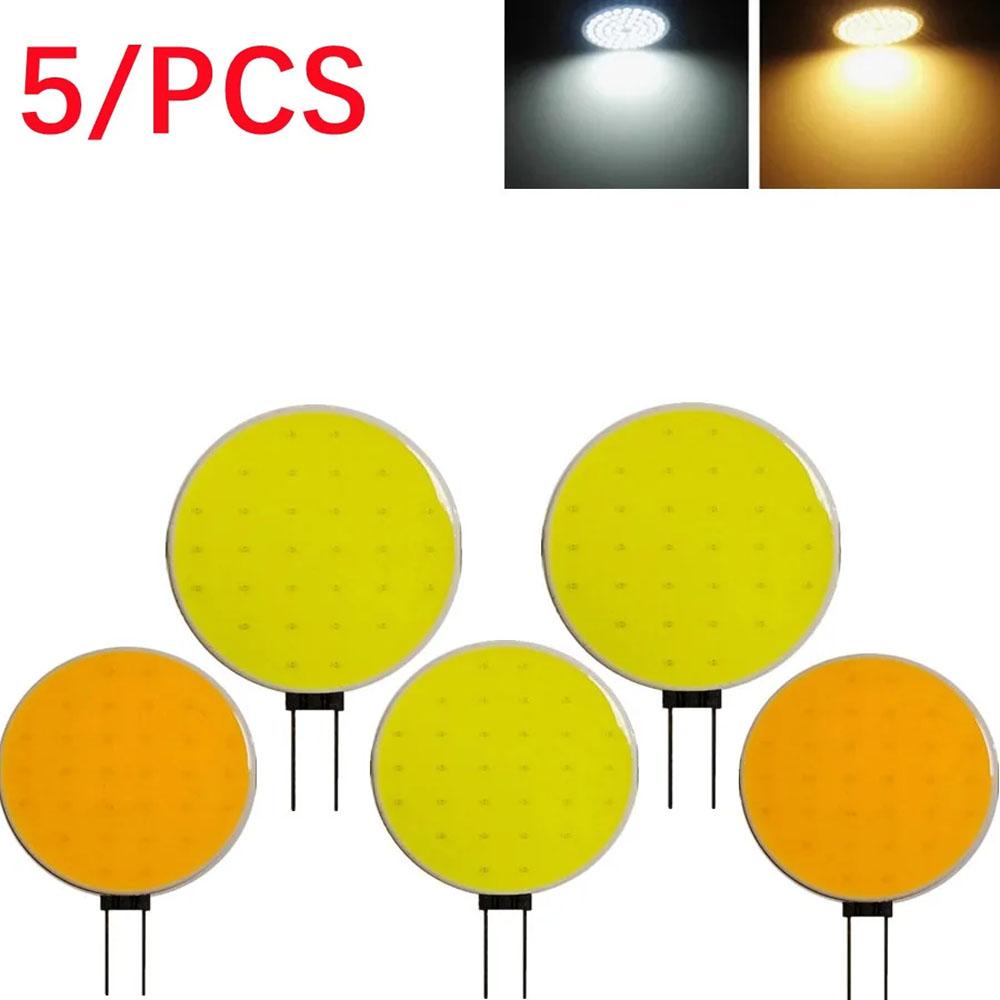 5PCS G4 LED Chip COB Bulb 5W 7W LED DC 12V Led Matrix Light Cool White Warm White HeadLighting Replace Halogen Desk Wall Lamp